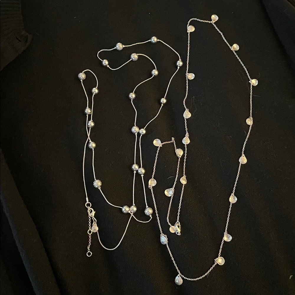Stella & Dot Silver Multi-Layer Necklace Set